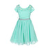 Lace and Chiffon Junior Bridesmaid Party Dress with Stone Belt, Sizes 8-14 - SophiasStyle.com